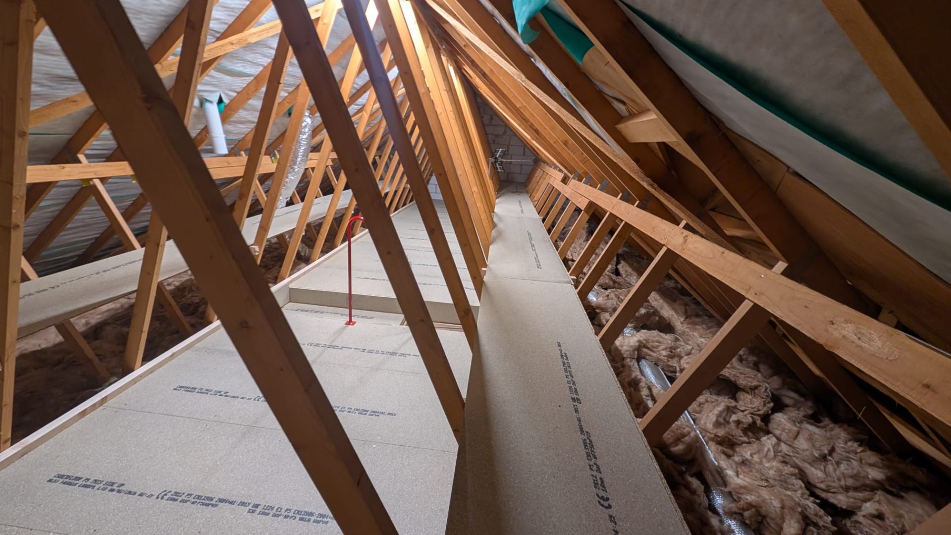Boarded loft storage section, professional install