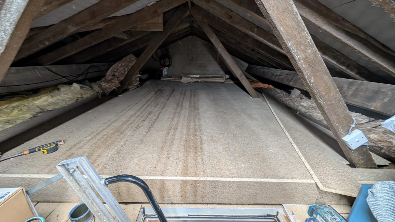 Boarded loft floor with clear walkway, Solihull